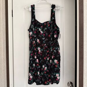 Old Navy Black Dress with Floral Print